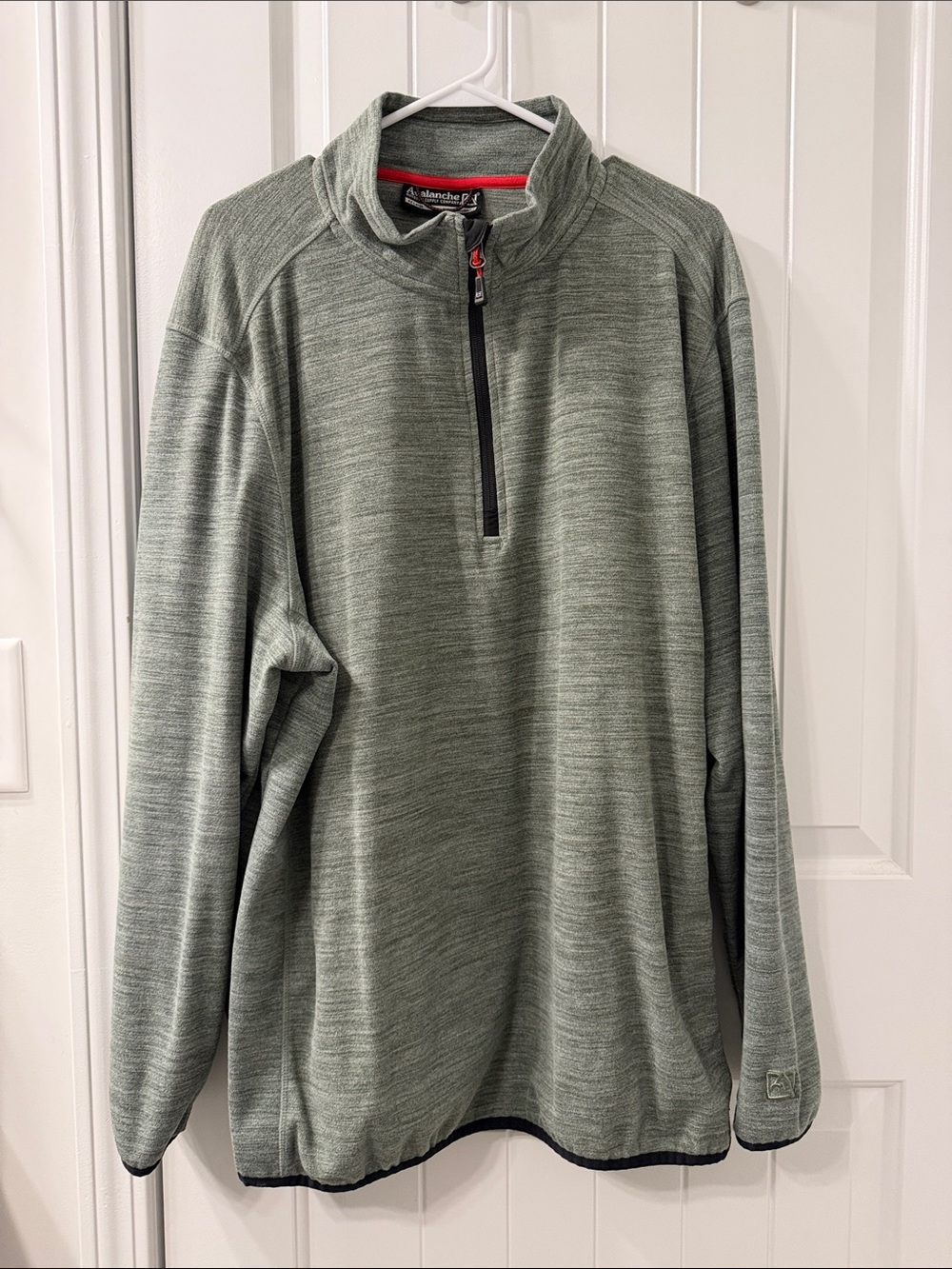 XXL Avalanche Men’s Heather Sage Green Quarter-Zip Pullover